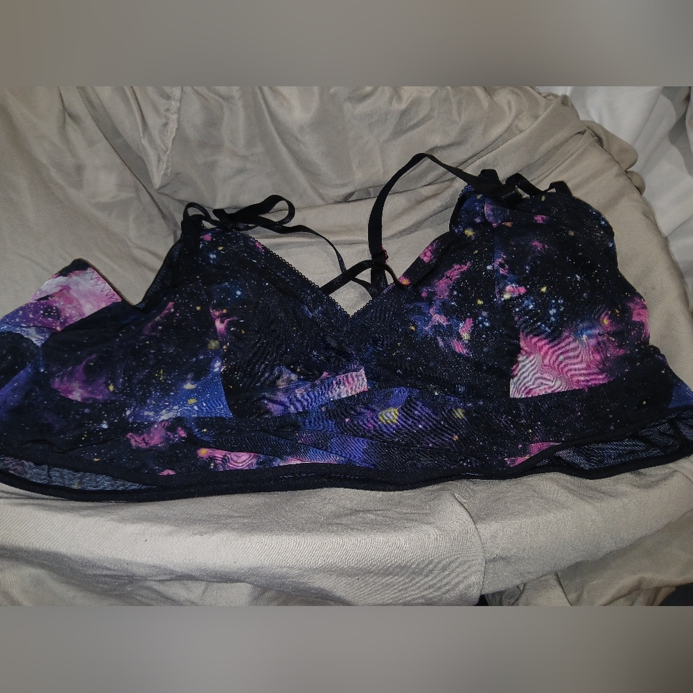 Women's Galaxy Print Bralette